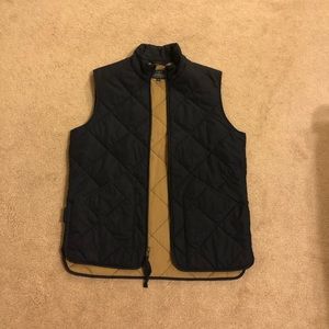 j. crew men’s quilted vest navy XS
